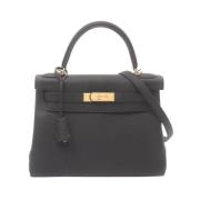 Pre-owned Leather handbags Hermès Vintage , Black , Dames