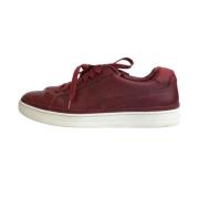 Pre-owned Leather sneakers Prada Vintage , Red , Dames