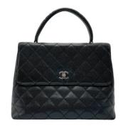 Pre-owned Leather chanel-bags Chanel Vintage , Black , Dames