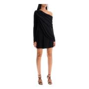 Asymmetrische Jersey Mini-jurk Giuseppe Di Morabito , Black , Dames