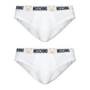 Twee-pack slips Moschino , White , Heren