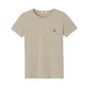 Biologisch Katoenen Basic T-shirt - Beige Jott , Beige , Heren