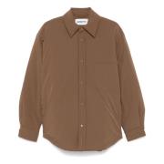 Bruine Nylon Overshirt Jas Autry , Brown , Heren