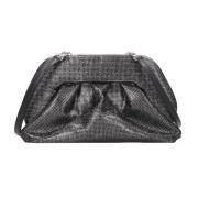 Vegan Strass Clutch Tas Grijs THEMOIRè , Gray , Dames