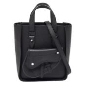 Pre-owned Leather totes Dior Vintage , Black , Heren