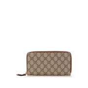 Pre-owned Fabric wallets Gucci Vintage , Beige , Dames