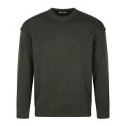 Wolmix Crew-Neck Sweater Paolo Pecora , Green , Heren