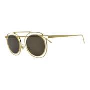 Handgemaakte Ovale Zonnebril met Intricate Design Thierry Lasry , Yell...