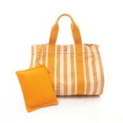 Pre-owned Canvas handbags Hermès Vintage , Orange , Dames