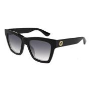 Zwart/Grijs Getinte Zonnebril Gucci , Black , Dames