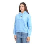 Blauwe hoodie met Tommy-badge Tommy Jeans , Blue , Dames