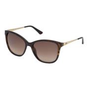 Havana Gold Zonnebril Bruin Getint Guess , Brown , Dames