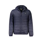 Blauwe Hoodie met Licht Gewatteerd Cavalli Class , Blue , Heren