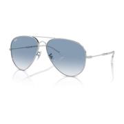 Oude Aviator zonnebril met blauwe lenzen Ray-Ban , Gray , Unisex