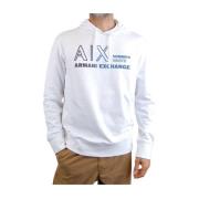 Hoodie 100% Katoen - Wit Armani Exchange , White , Heren