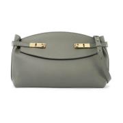 Gouden Gancini Leren Schoudertas Salvatore Ferragamo , Green , Dames