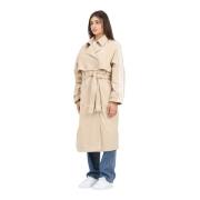 Beige Trenchcoat voor vrouwen Adidas Originals , Beige , Dames