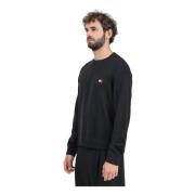 Zwarte Crewneck Trui voor Mannen Tommy Jeans , Black , Heren