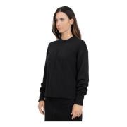 Zwarte Crewneck Sweater met Monogram Calvin Klein Jeans , Black , Dame...