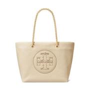 Beige Tassen met Kettinghandvat en Logo Tory Burch , Beige , Dames