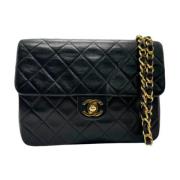 Pre-owned Leather chanel-bags Chanel Vintage , Black , Dames