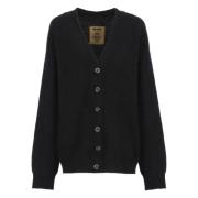 Zwarte V-hals Cardigan Sweater UMA Wang , Black , Dames