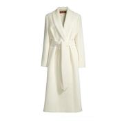 Alpaca Wol Jas met Riem Max Mara Studio , Beige , Dames