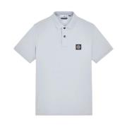 Lichtblauwe Slim Fit Polo Stone Island , Blue , Heren