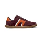 Bordeaux Sneakers met Oranje en Witte Details Camper , Red , Dames