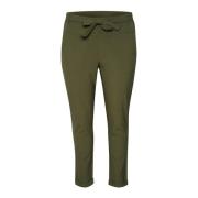 Slim-fit Riem Broek Druivenblad Kaffe Curve , Green , Dames