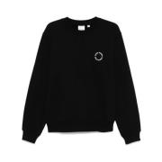 Zwarte Katoenen Crew Neck Sweater Daily Paper , Black , Heren