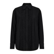 Elegante Zwarte Kant Shirt Copenhagen Muse , Black , Dames