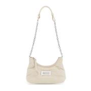 Gewatteerde Leren Micro Hobo Tas Maison Margiela , Beige , Dames