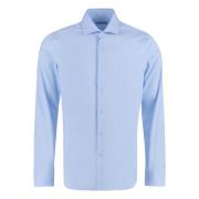 Klassieke Kraag Jersey Shirt met Knoopsluiting Sonrisa , Blue , Heren