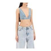 Denim Tessa Driehoek Top Haikure , Blue , Dames