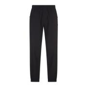 Zwarte Technische Nylon Joggers Moncler , Black , Heren