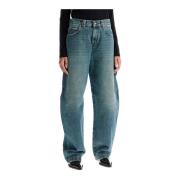 Hoge taille gescheurde denim timmerman jeans Darkpark , Blue , Dames