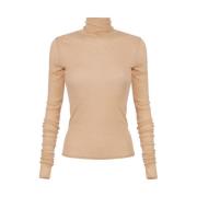 Stijlvolle Jurk Collectie Elisabetta Franchi , Beige , Dames