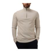 Beige Half Zip Trui voor Heren Saint Steve , Beige , Heren