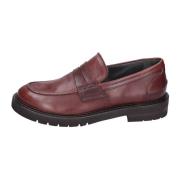 Vintage Leren Loafers voor Mannen Moma , Brown , Dames