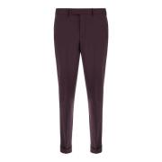 Bordeaux Broek Flat Front Stretto PT Torino , Red , Heren