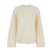 Beige Gebreide Crewneck Trui IVY OAK , Beige , Dames