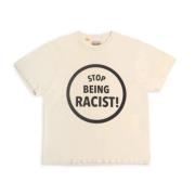 Stop Being Racist T-shirt Crème Gallery Dept. , Beige , Heren