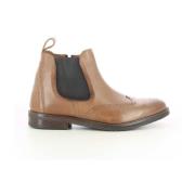 Heren schoenen van cognac leer Ambiorix , Brown , Heren