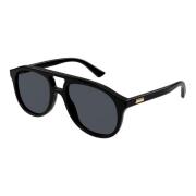 Zwart/Grijs Zonnebril Gg1320S Gucci , Black , Heren