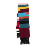 Patchwork Gestreepte Wollen Sjaal Paul Smith , Multicolor , Dames