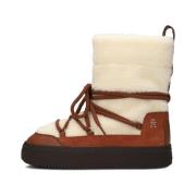 Snowboot met veters voor winterstijl Tommy Hilfiger , Brown , Dames