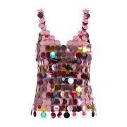 Pailletten Maxi Top in Multicolor Paco Rabanne , Multicolor , Dames