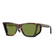 Klassieke Havana zonnebril met groene lenzen Persol , Brown , Dames