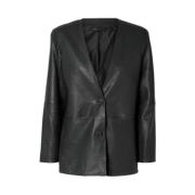 Leren blazer Selected Femme , Black , Dames